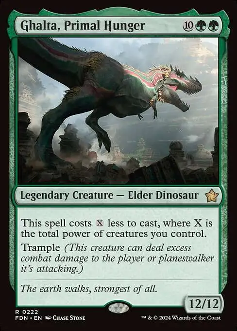 MtG Foundations Rare Foil Ghalta, Primal Hunger #222