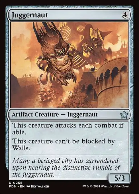 MtG Foundations Uncommon Foil Juggernaut #255
