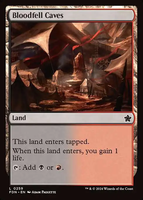 MtG Foundations Common Foil Bloodfell Caves #259