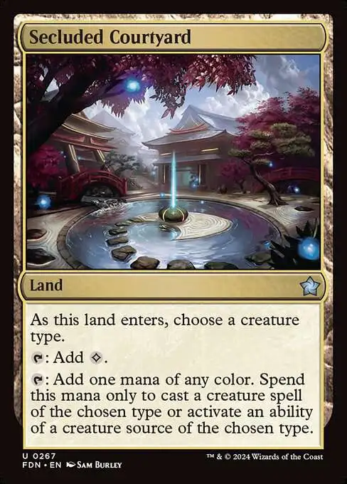 MtG Foundations Uncommon Secluded Courtyard #267