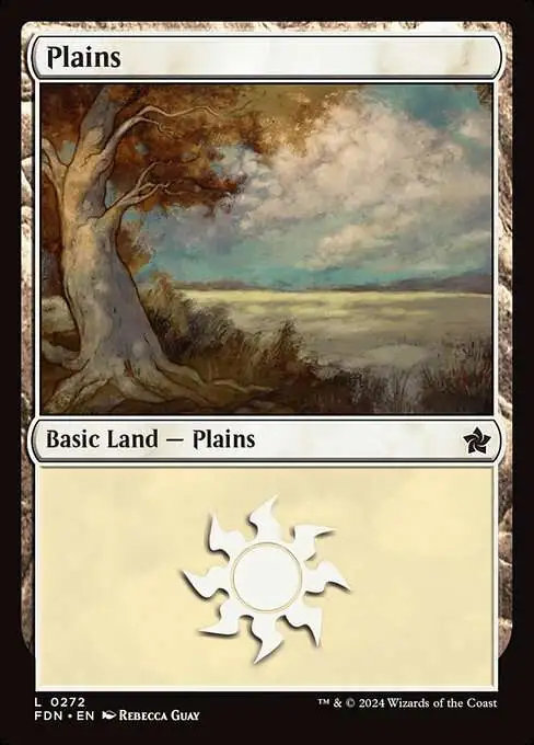 Magic The Gathering Foundations Single Card Common Plains 272 - ToyWiz