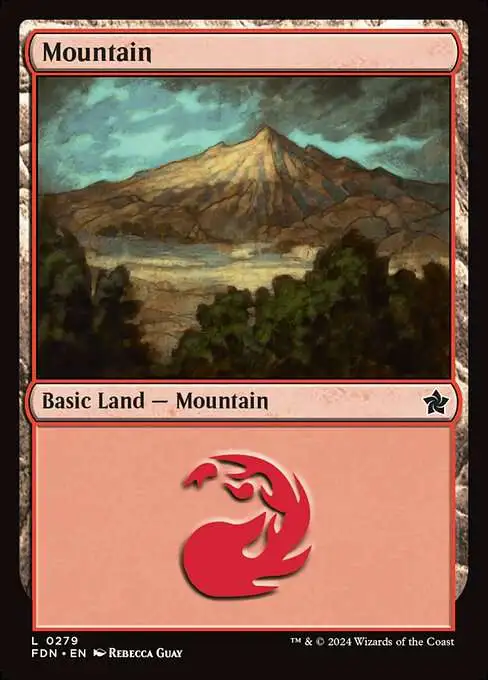 MtG Foundations Common Foil Mountain #279