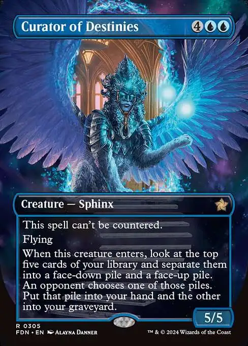 MtG Foundations Rare Curator of Destinies #305 [Borderless]