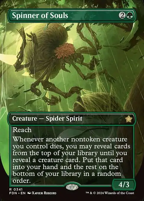 MtG Foundations Rare Spinner of Souls #341 [Borderless FOIL]