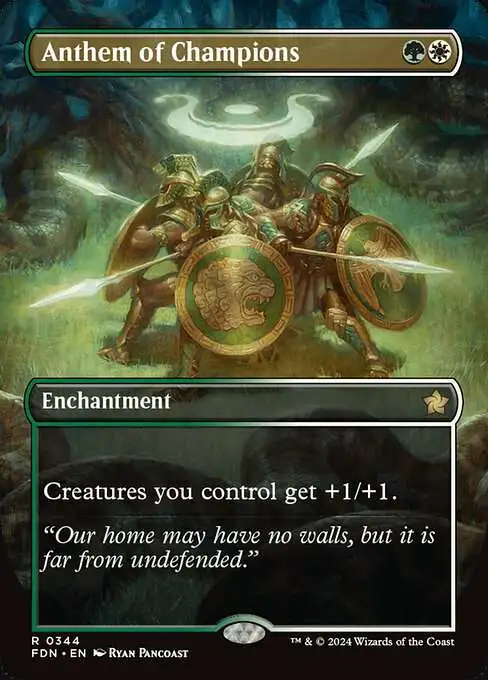 MtG Foundations Rare Anthem of Champions #344 [Borderless]