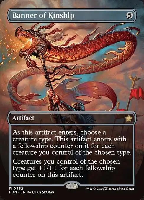 MtG Foundations Rare Banner of Kinship #352 [Borderless FOIL]