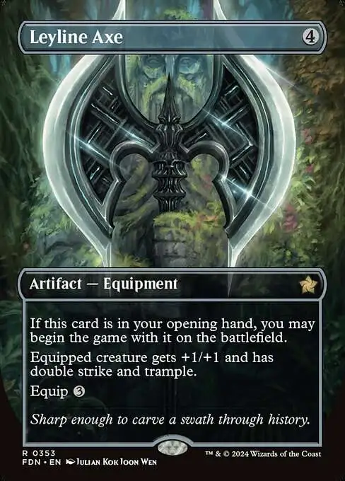 MtG Foundations Rare Leyline Axe #353 [Borderless]