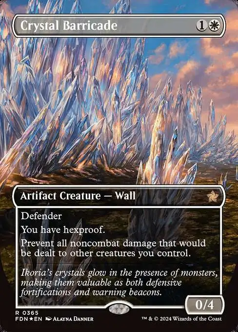 Magic The Gathering Foundations Single Card Rare Crystal Barricade 365 Mana  Foil - ToyWiz