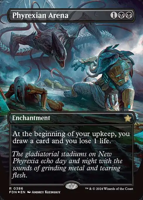 MtG Foundations Rare Phyrexian Arena #386 [Mana Foil]