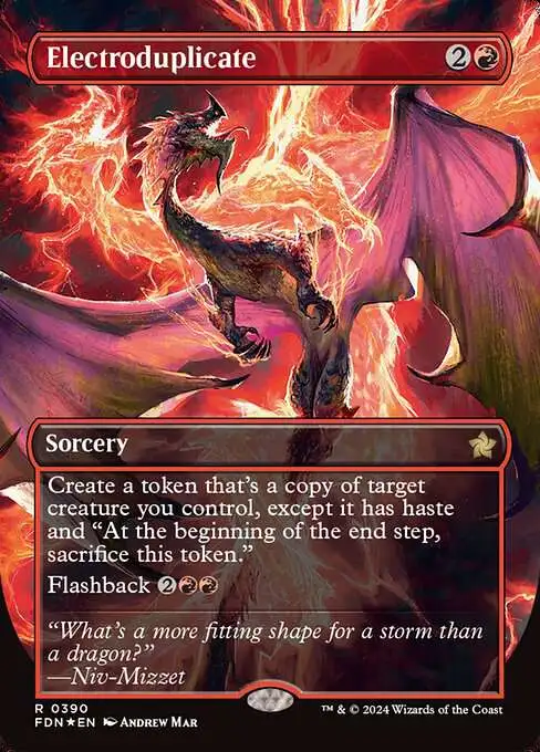MtG Foundations Rare Electroduplicate #390 [Mana Foil]
