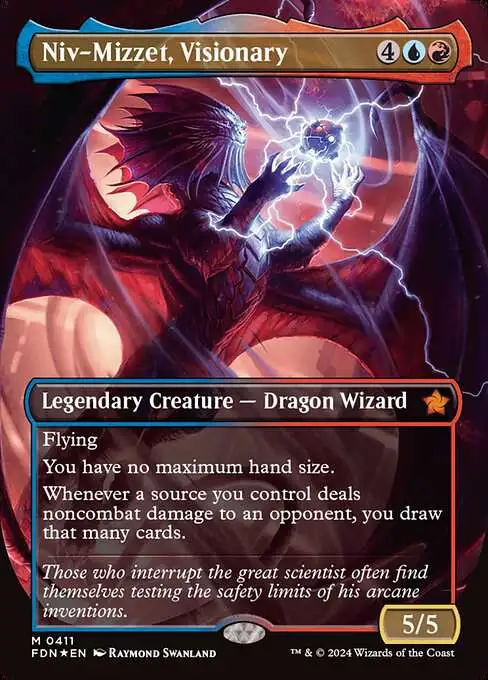 MtG Foundations Mythic Rare Niv-Mizzet, Visionary #411 [Mana Foil]