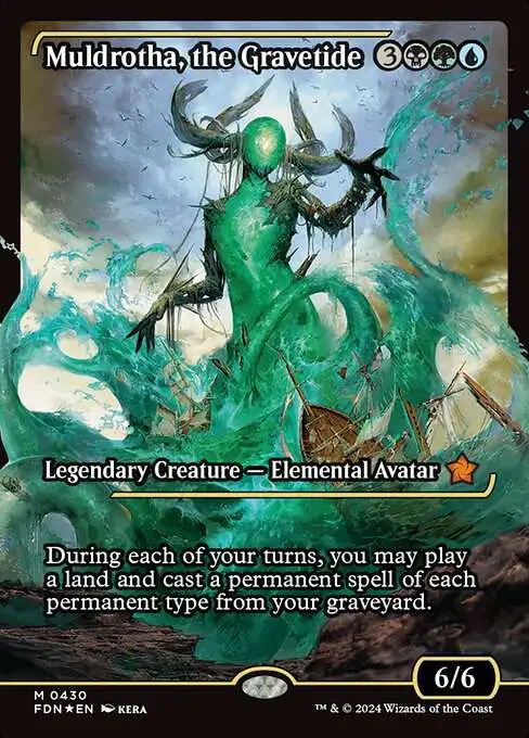 mtg foundations japanese cards Magic The Gathering Foundations Single Card Mythic Rare Muldrotha, the  Gravetide 430 Japanese Showcase