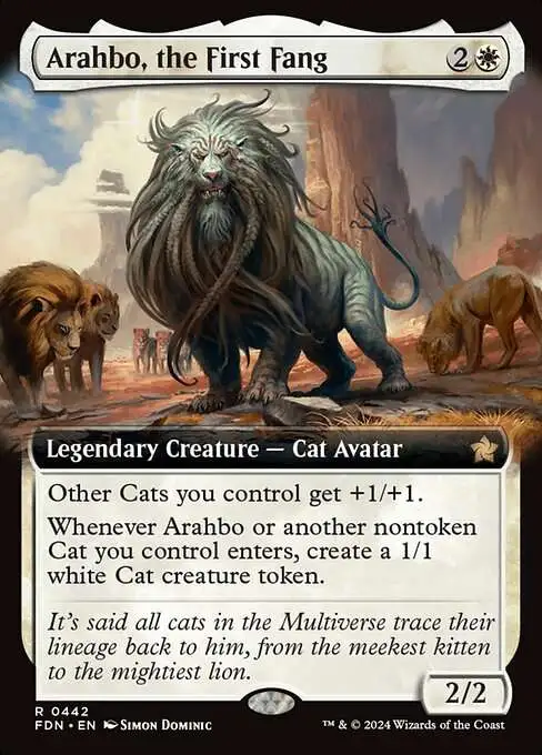 Magic The Gathering Foundations Single Card Rare Arahbo, the First Fang 442  Extended Art - ToyWiz
