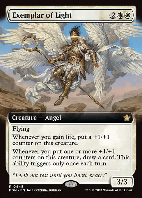 Magic The Gathering Foundations Single Card Rare Exemplar of Light 445 Extended Art - ToyWiz Magic The Gathering Foundations Single Card Rare Exemplar of Light 445 Extended Art - ToyWiz