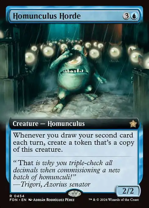Magic The Gathering Foundations Single Card Rare Homunculus Horde 454  Extended Art FOIL - ToyWiz
