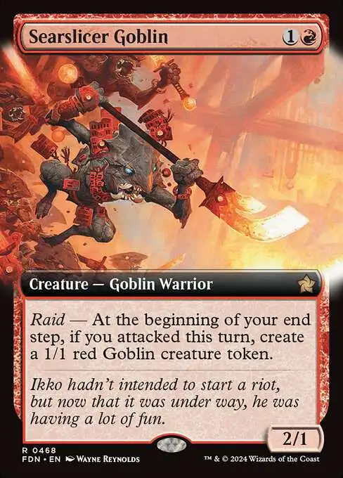 MtG Foundations Rare Searslicer Goblin #468 [Extended Art]