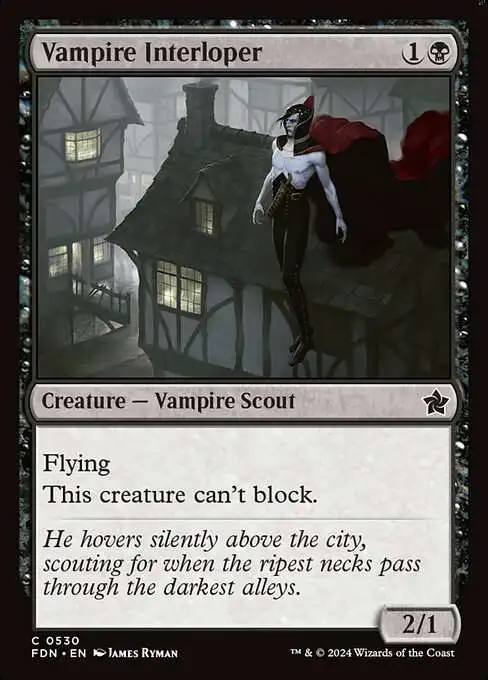 mtg foundations vampire cards Bloodthirsty Conqueror card from Magic: The Gathering bundle When this creature enters Bloodthirsty Conqueror  Foundations (FDN)