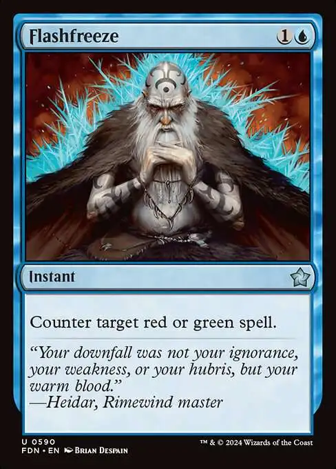 MtG Foundations Uncommon Flashfreeze #590 [Starter Collection]