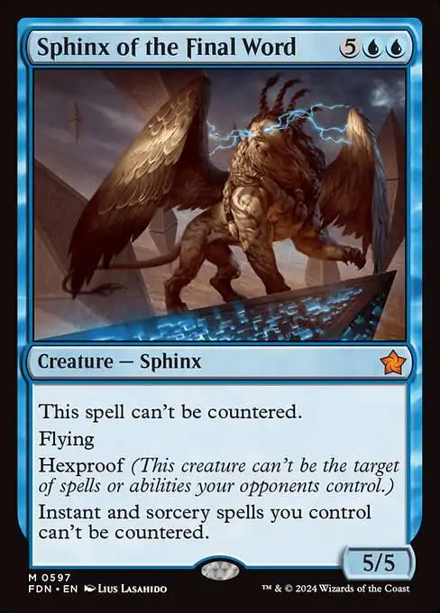 MtG Foundations Mythic Rare Sphinx of the Final Word #597 [Starter Collection]