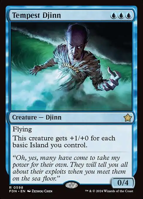 Magic The Gathering Foundations Single Card Rare Tempest Djinn 598