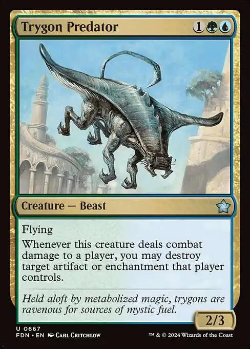 MtG Foundations Uncommon Trygon Predator #667 [Starter Collection]