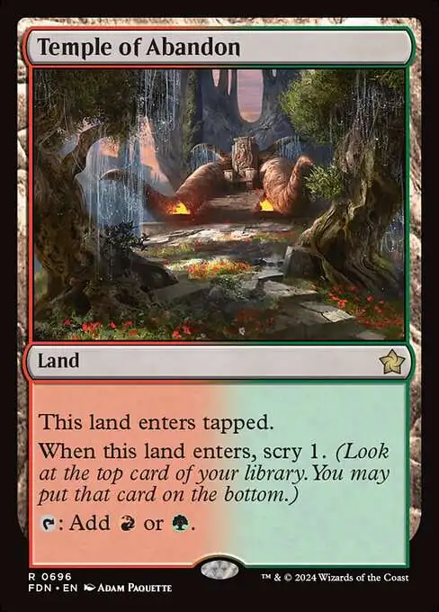 Magic The Gathering Foundations Single Card Rare Temple of Abandon 696 Starter Collection - ToyWiz Magic The Gathering Foundations Single Card Rare Temple of Abandon 696 Starter Collection - ToyWiz