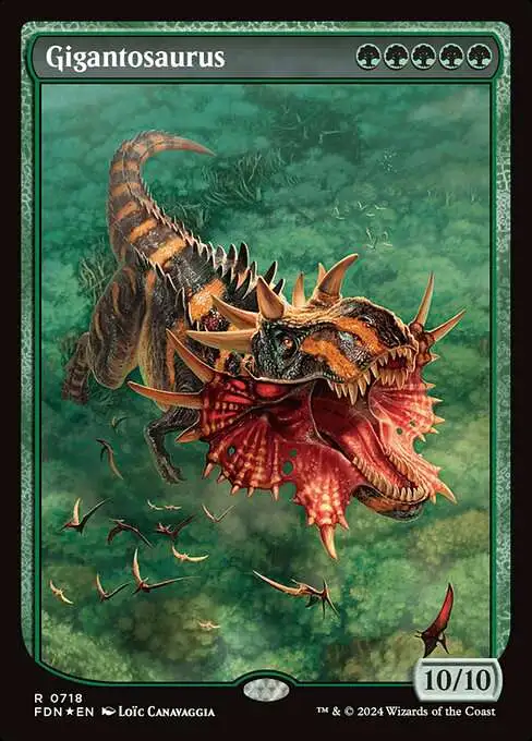 遊戯王psa10 2024THESUNOFGODDRAGON GEM MT Magic The Gathering Foundations Single Card Rare Gigantosaurus 718
