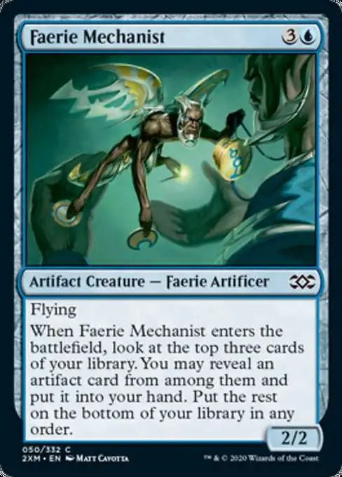 MtG Double Masters Common Foil Faerie Mechanist #50 MtG Double Masters Common Foil Faerie Mechanist #50
