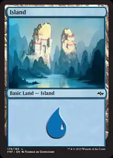 MtG Fate Reforged Land FOIL Island #178