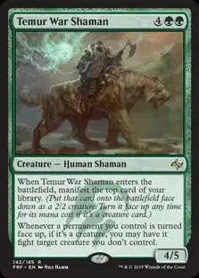 MtG Fate Reforged Rare Foil Temur War Shaman #142