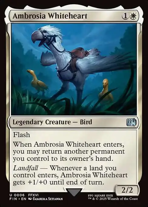 MtG Final Fantasy Uncommon FOIL Ambrosia Whiteheart #6