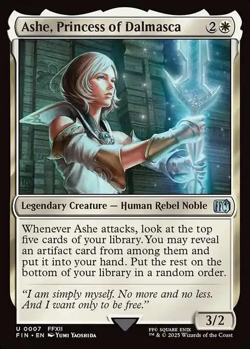 Magic The Gathering Final Fantasy Single Card Uncommon Ashe, Princess of Dalmasca 7 - ToyWiz Magic The Gathering Final Fantasy Single Card Uncommon Ashe, Princess of Dalmasca 7 - ToyWiz