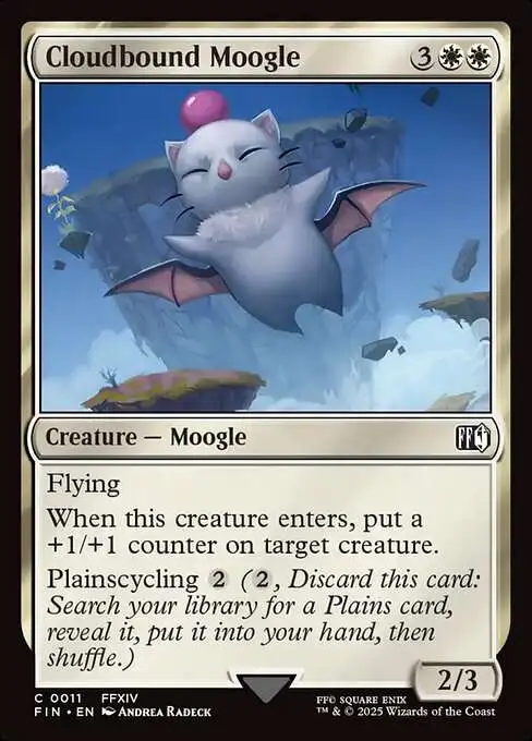 MtG Final Fantasy Common Foil Cloudbound Moogle #11