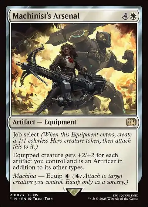 final fantasy equipment mtg Magic The Gathering Final Fantasy Single Card Rare Machinists Arsenal 23