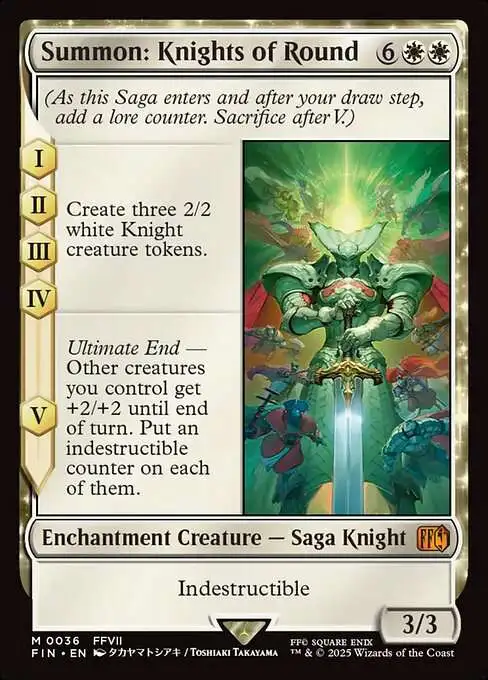 Magic The Gathering Final Fantasy Single Card Mythic Rare Summon Knights of  Round 36 FOIL - ToyWiz