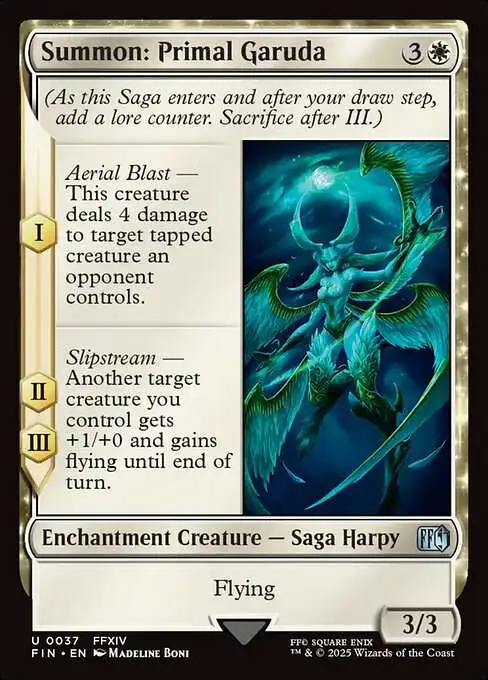 Magic The Gathering Final Fantasy Single Card Uncommon Summon Primal Garuda  37 FOIL - ToyWiz
