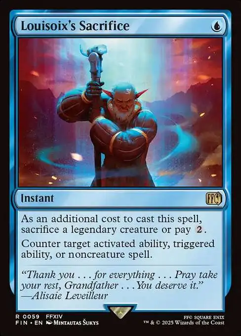 MtG Final Fantasy Rare FOIL Louisoix's Sacrifice #59