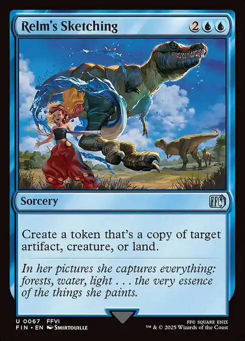 MtG Final Fantasy Uncommon FOIL Relm's Sketching #67