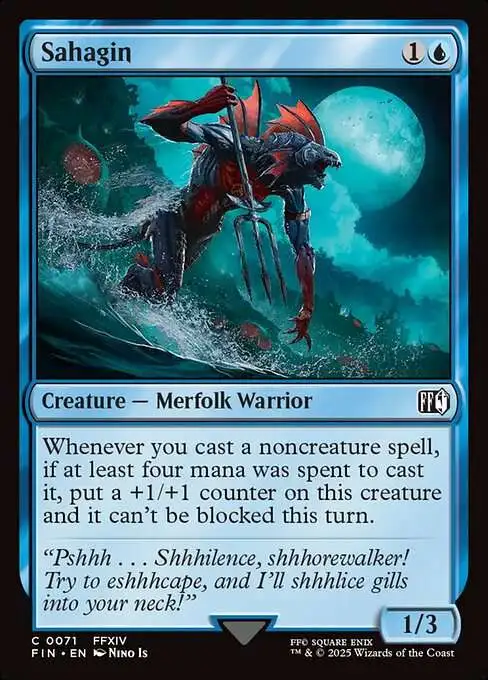 MtG Final Fantasy Common FOIL Sahagin #71