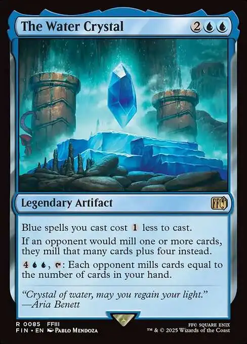 Magic The Gathering Final Fantasy Single Card Rare The Water Crystal 85 FOIL - ToyWiz Magic The Gathering Final Fantasy Single Card Rare The Water Crystal 85 FOIL - ToyWiz