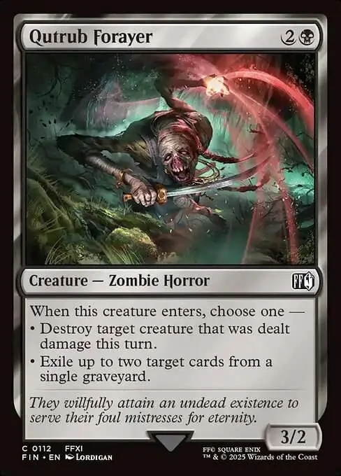 MtG Final Fantasy Common Qutrub Forayer #112