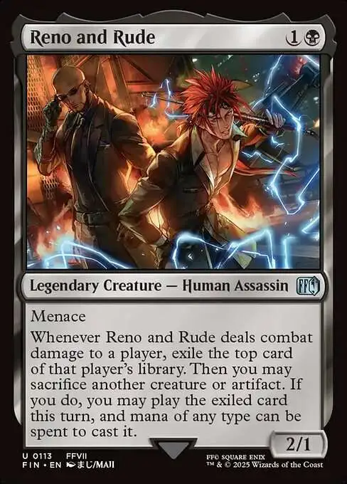 MtG Final Fantasy Uncommon Reno and Rude #113