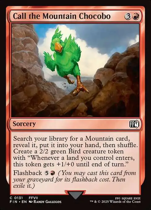 MtG Final Fantasy Common Call the Mountain Chocobo #131
