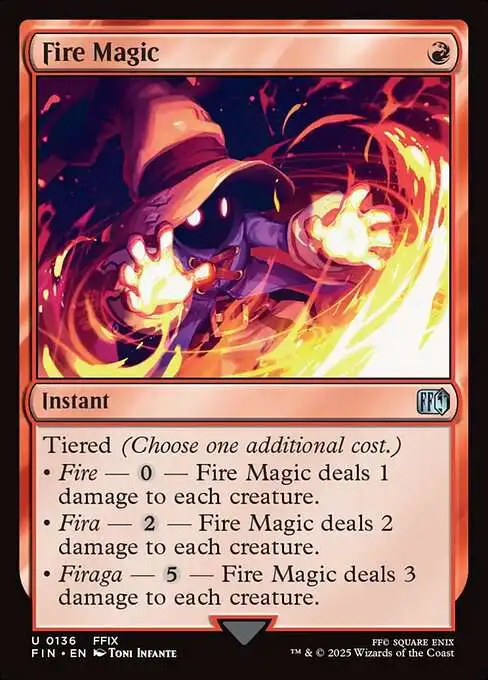 MtG Final Fantasy Uncommon FOIL Fire Magic #136