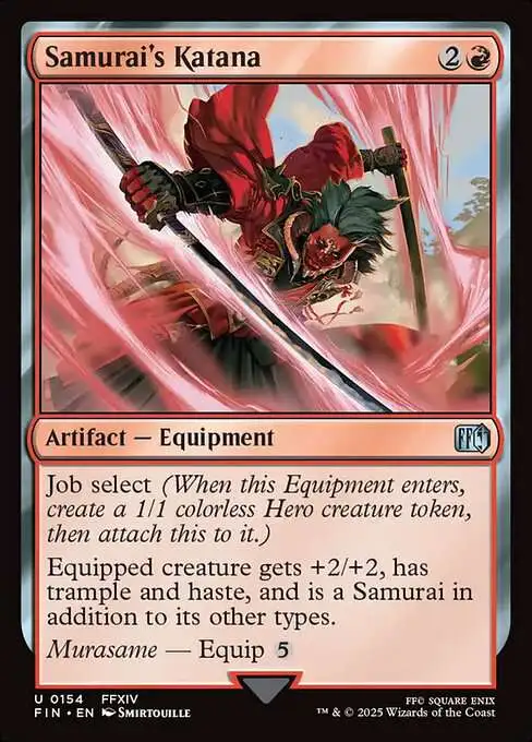 MtG Final Fantasy Uncommon Foil Samurai's Katana #154