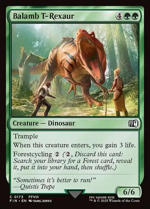 MtG Final Fantasy Common FOIL Balamb T-Rexaur #173