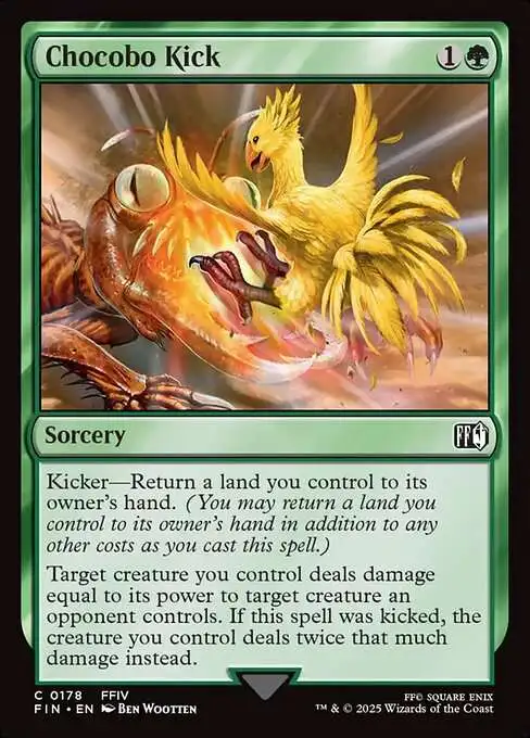 MtG Final Fantasy Common FOIL Chocobo Kick #178