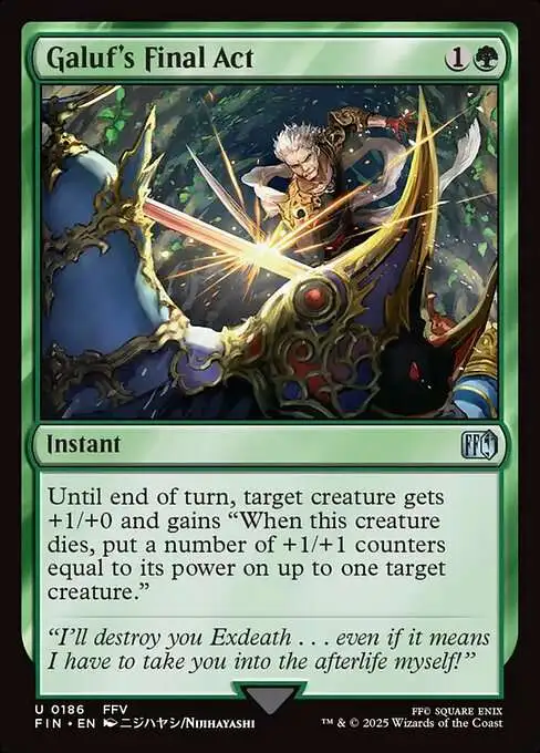 MtG Final Fantasy Uncommon Galuf's Final Act #186