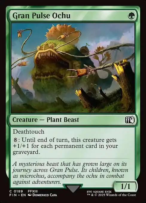 MtG Final Fantasy Common FOIL Gran Pulse Ochu #189