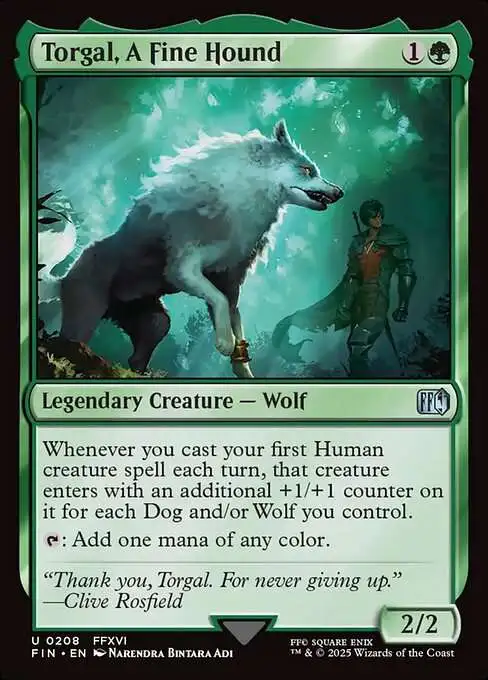 MtG Final Fantasy Uncommon Torgal, A Fine Hound #208